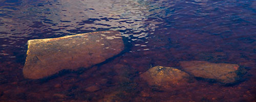 Water meets rock.